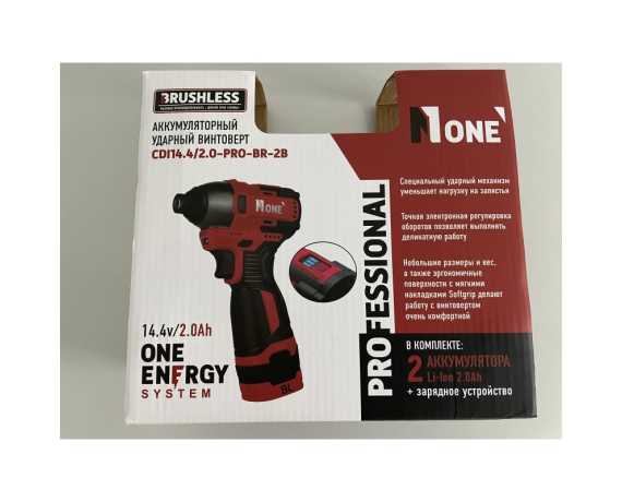 Винтоверт акк.бесщет. CDI 14.4/2/0-PRO-BR-2B(120Hm.20V.2.0Ah,3ск,2акк,1200-2400об/мин,КЕЙС)№1