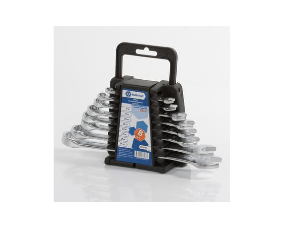 Набор ключей комбинированных КОБАЛЬТ 6,8,10,12-14,17,19 мм (8 шт.) держатель