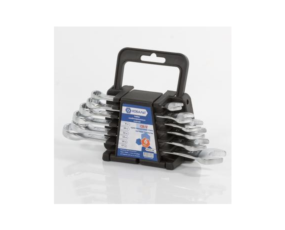 Набор ключей комбинированных КОБАЛЬТ 8,10,12-14,17 мм (6 шт.) держатель