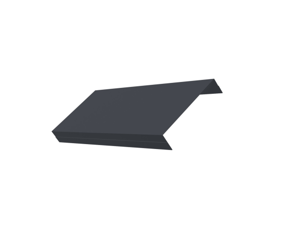 Ламель обратная 125 забора жалюзи Texas 0,45 PE-Double с пленкой RAL 7024 мокрый асфальт