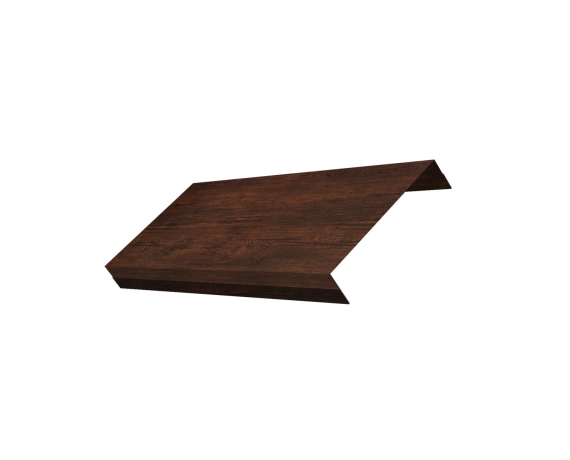 Ламель обратная 125 забора жалюзи Texas 0,45 Print-Double Premium с пленкой Cherry Wood Dark F