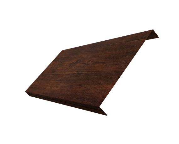 Ламель обратная 200 забора жалюзи Texas 0,45 Print-Double Premium с пленкой Cherry Wood Dark F