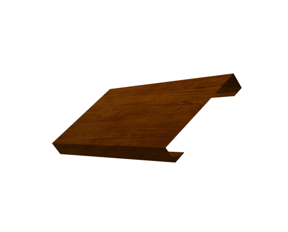 Ламель лицевая 125 забора жалюзи Texas 0,45 Print-Double Premium с пленкой Golden Wood Intense F