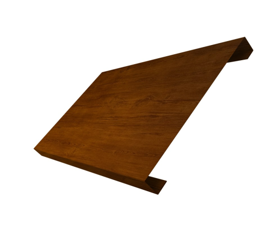 Ламель лицевая 200 забора жалюзи Texas 0,45 Print-Double Premium с пленкой Golden Wood Intense F