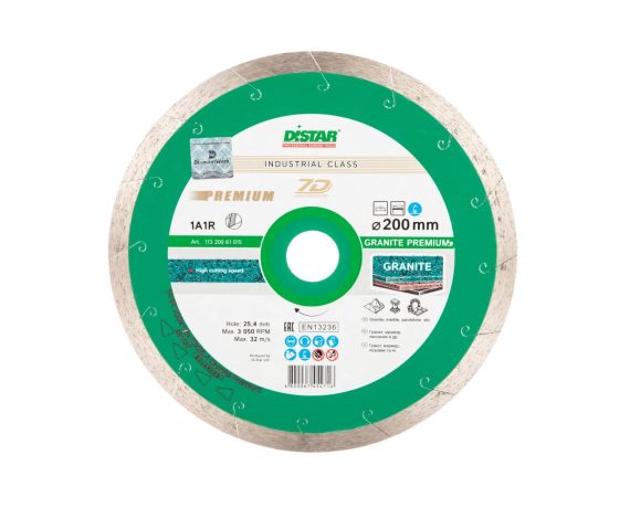 Круг алмазный  1A1R 200*1.8*10*25,4 Granite Premium