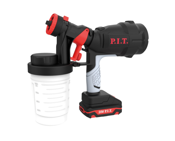 Краскораспылитель аккумуляторный P.I.T. PSG20H-900A SOLO (20В,700мл/мин,емк,900мл,давл 0,1-0,2 бар)