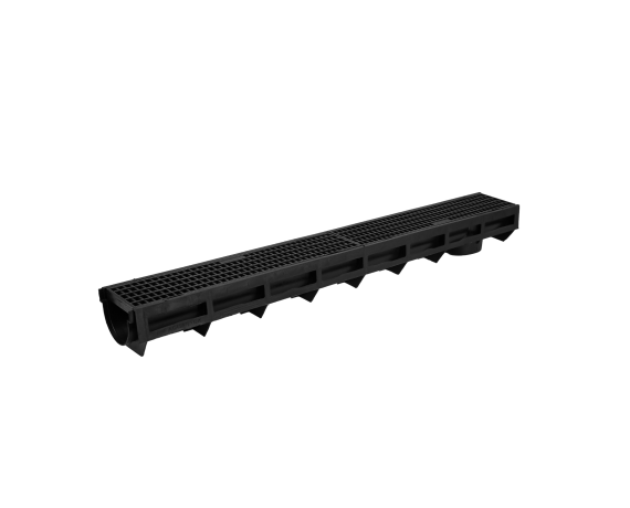 Лоток Аquastok AQUA-TOP с пластиковой решеткой (комплект) H100, класс нагрузки А, 1000х135х100