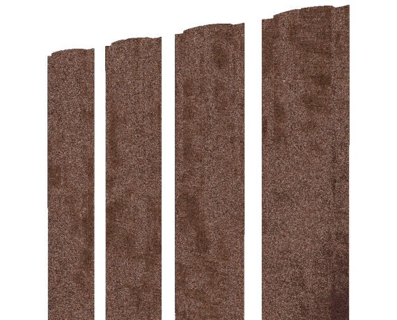 Штакетник Полукруглый Slim с прямым резом 0,45 Print Premium Cherry Wood Fresh TwinColor