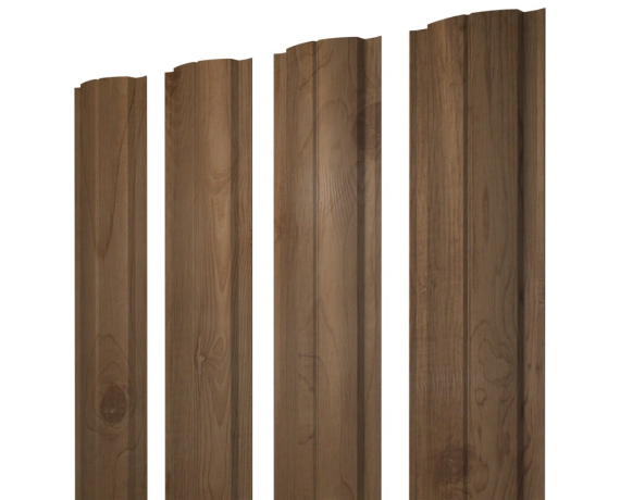Штакетник Полукруглый Slim с прямым резом 0,45 Print Premium Pine Wood Fresh