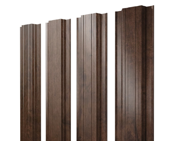 Штакетник Прямоугольный с прямым резом 0,45 Print Elite Antique Wood TwinColor