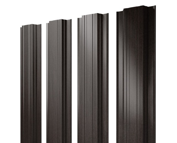 Штакетник Прямоугольный с прямым резом 0,45 Print Elite Coffee Wood TwinColor