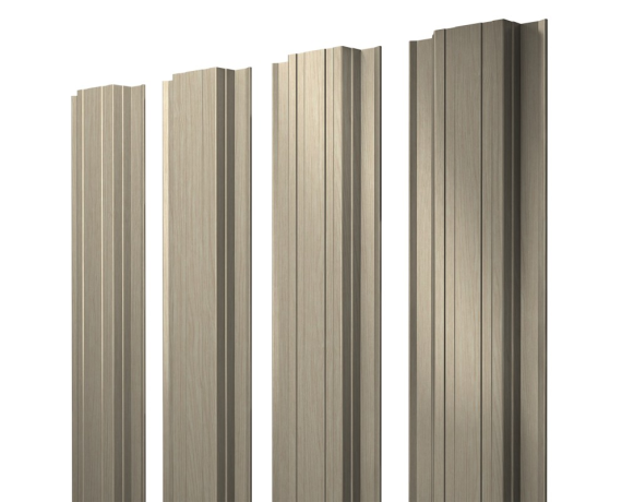 Штакетник Прямоугольный с прямым резом 0,45 Print Elite Milky Wood TwinColor