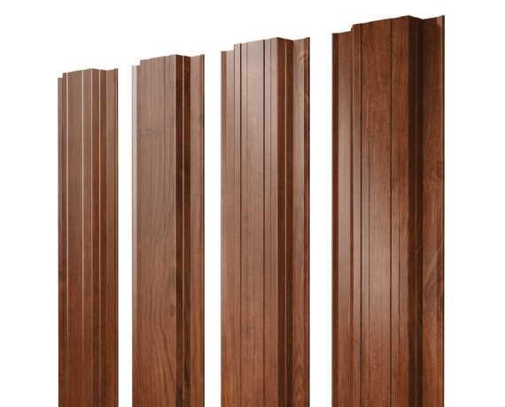 Штакетник Прямоугольный с прямым резом 0,45 Print Elite Rowan TwinColor