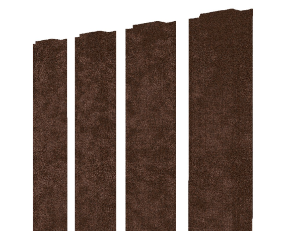 Штакетник Прямоугольный с прямым резом 0,45 Print-Double Premium Cherry Wood Dark F