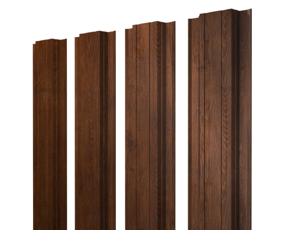 Штакетник Прямоугольный с прямым резом 0,45 Print-Double Premium Golden Wood Fresh