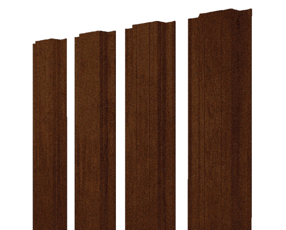 Штакетник Прямоугольный с прямым резом 0,45 Print-Double Premium Golden Wood Intense F