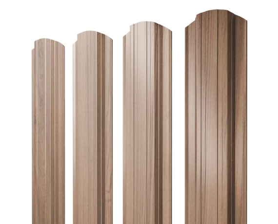 Штакетник Прямоугольный фигурный 0,45 Print Elite Honey Wood TwinColor