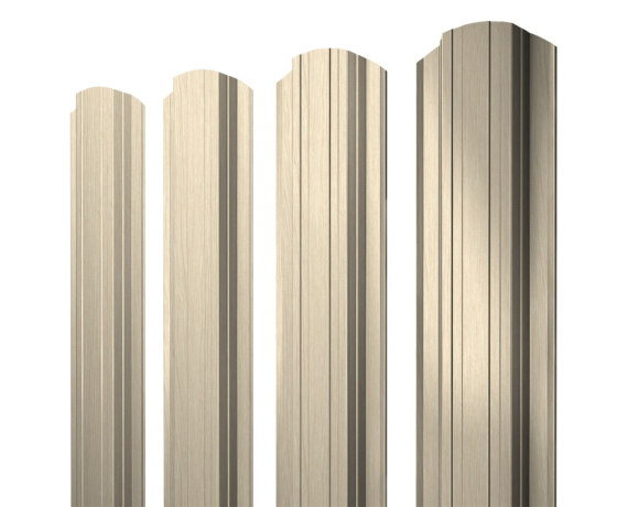 Штакетник Прямоугольный фигурный 0,45 Print Elite Milky Wood TwinColor