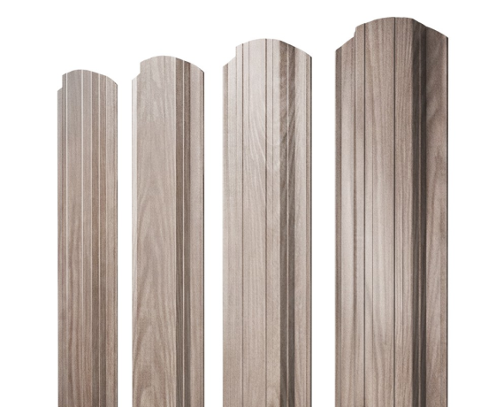 Штакетник Прямоугольный фигурный 0,45 Print Elite White Wood TwinColor
