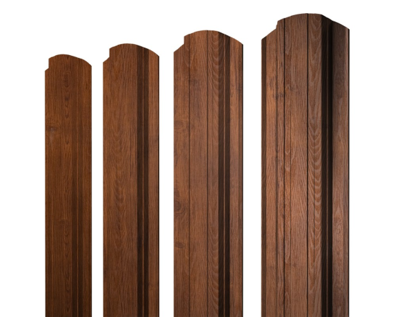 Штакетник Прямоугольный фигурный 0,4 Print Premium Golden Wood Fresh TwinColor