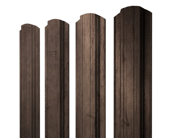 Штакетник Прямоугольный фигурный 0,45 Print Premium Almond Wood Fresh