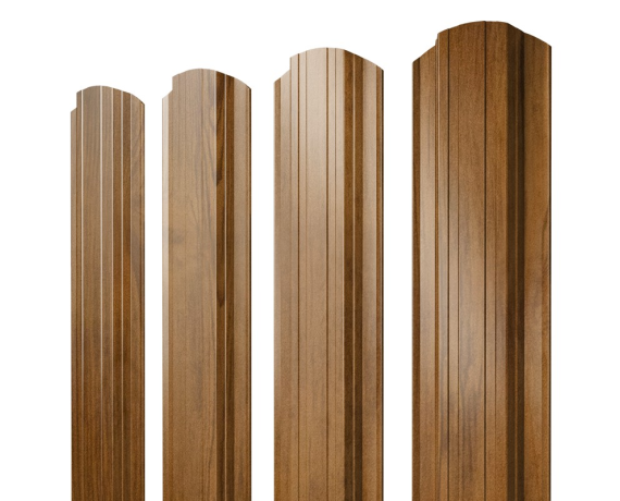 Штакетник Прямоугольный фигурный 0,45 Print-Double Elite Golden Wood