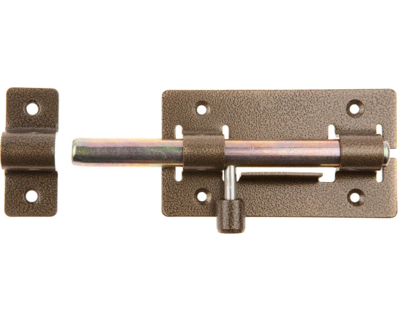 Задвижка дверная ЗД-01 (115 мм) пол.бронза 18 (20)