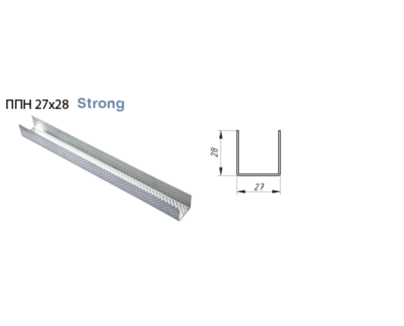 Профиль ПП 28х27 3 м 0,5 мм
