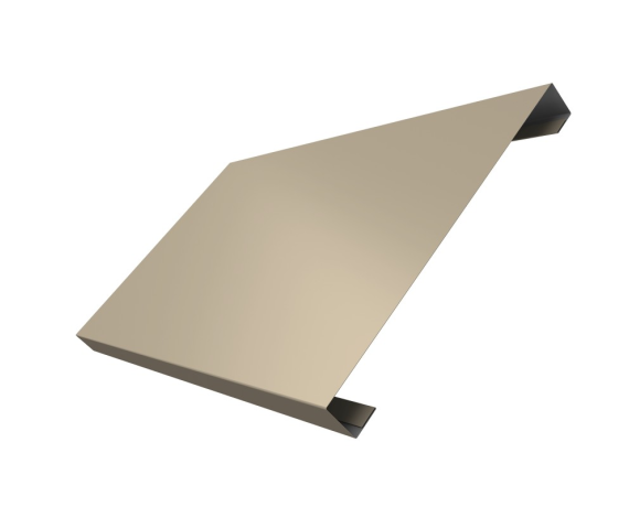 Ламель лицевая 200 забора жалюзи Texas 0,5 Satin с пленкой RAL 1015 светлая слоновая кость