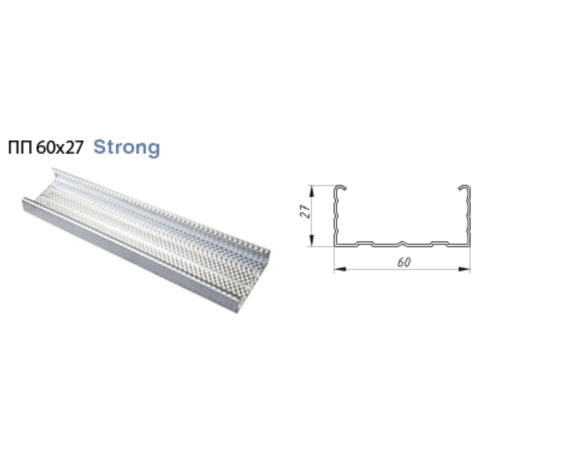 Профиль ПП 60х27 3 м 0,6 мм КНАУФ