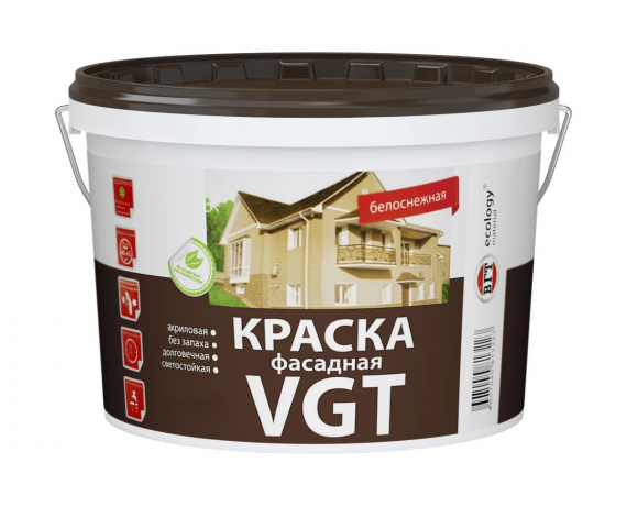 VGT Краска ВД-АК-1180 фасадная белая 