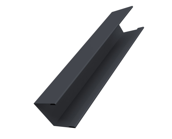 Крышка жалюзи Milan Slim 0,45 Drap TwinColor RAL 7024 мокрый асфальт (3м)