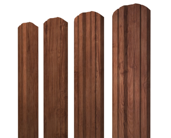 Штакетник Twin фигурный 0,45 Print Premium Rowan Wood Intense FTC