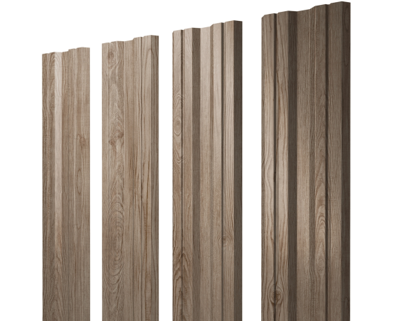 Штакетник Twin с прямым резом 0,45 Print Elite White Wood Twin с прямым резомColor