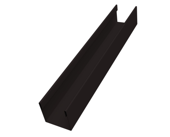 Стойка жалюзи Milan Slim 0,45 Drap-double TX RAL 9005 черный (3м)