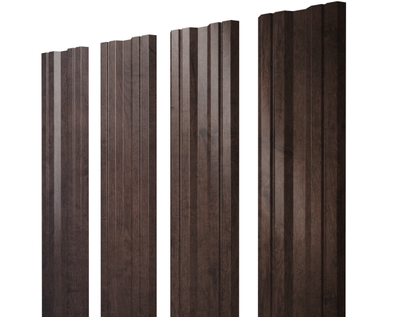 Штакетник Twin с прямым резом 0,45 Print Premium Antique Wood TwinColor