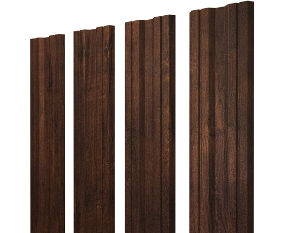 Штакетник Twin с прямым резом 0,45 Print-Double Premium Cherry Wood Dark F