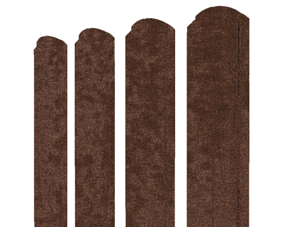 Штакетник Полукруглый Slim фигурный 0,45 Print Premium Cherry Wood Dark FTC