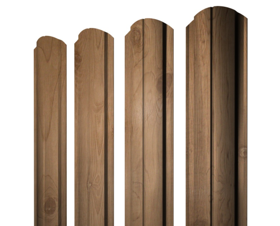 Штакетник Полукруглый Slim фигурный 0,45 Print Premium Pine Wood Fresh