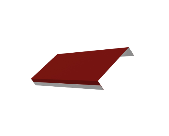 Ламель обратная 125 забора жалюзи Texas 0,5 Satin с пленкой RAL 3011 коричнево-красный