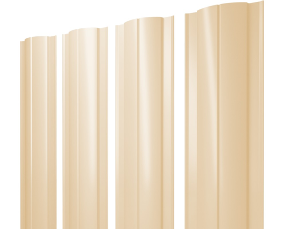 Штакетник Круглый с прямым резом 0,45 PE RAL 1015 светлая слоновая кость
