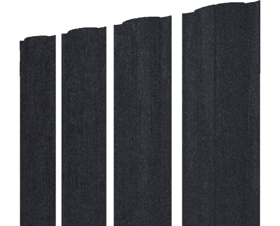 Штакетник Круглый с прямым резом 0,45 Print Premium Grey Wood TwinColor