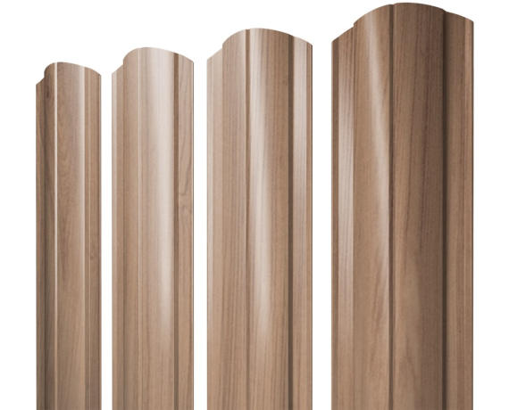 Штакетник Круглый фигурный 0,45 Print Elite Honey Wood TwinColor