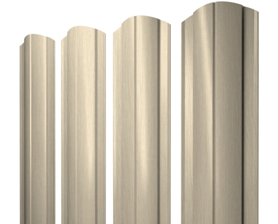 Штакетник Круглый фигурный 0,45 Print Elite Milky Wood TwinColor