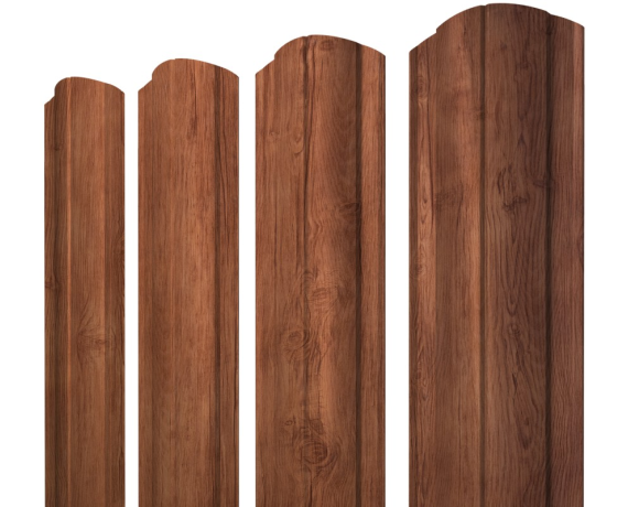 Штакетник Круглый фигурный 0,45 Print Premium Rowan Wood Intense FTC