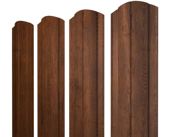 Штакетник Круглый фигурный 0,45 Print-Double Premium Golden Wood Fresh