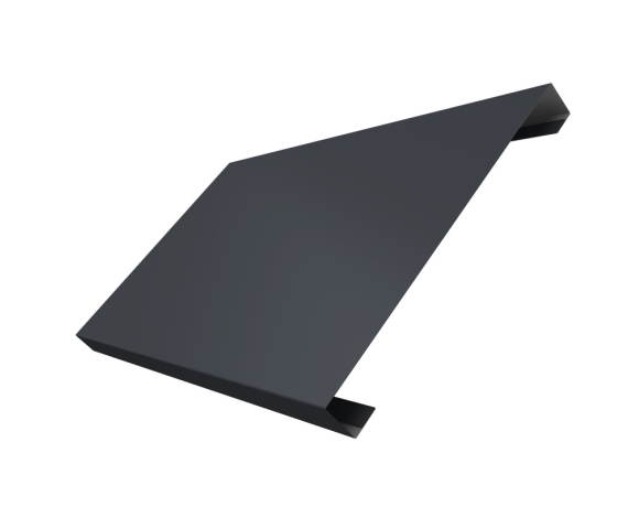 Ламель лицевая 200 забора жалюзи Texas 0,5 Satin с пленкой RAL 7024 мокрый асфальт