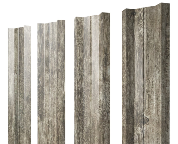 Штакетник М-образный А с прямым резом 0,45 Print Elite Nordic Wood TwinColor