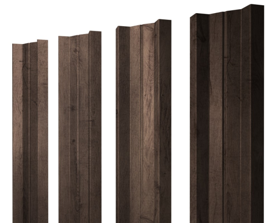 Штакетник М-образный А с прямым резом 0,45 Print Premium Almond Wood Fresh