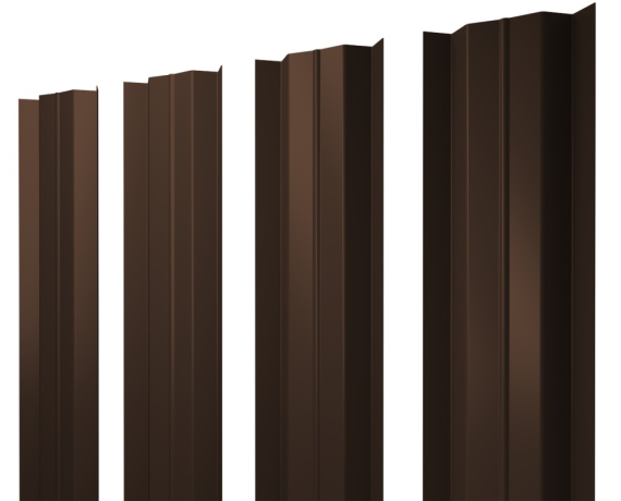 Штакетник М-образный В с прямым резом 0,45 Drap RAL 8017 шоколад